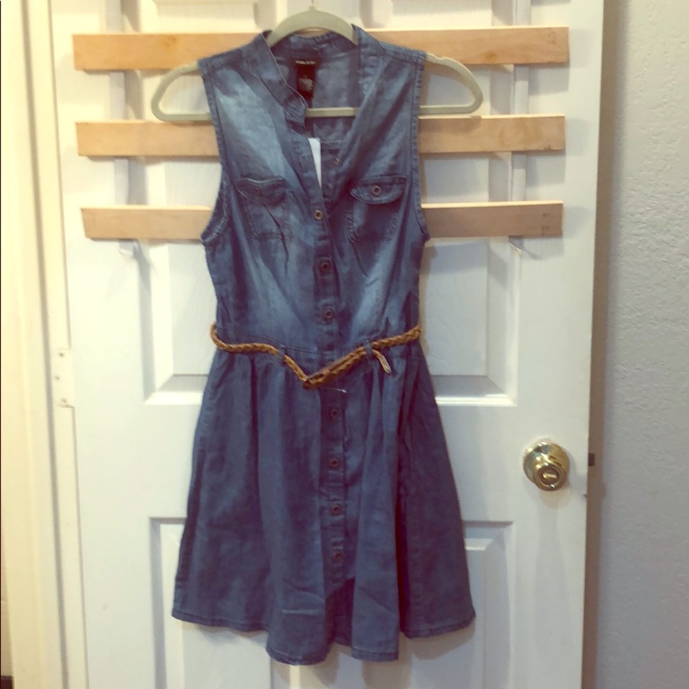 Brand New Denim Button Front Dress with belt.